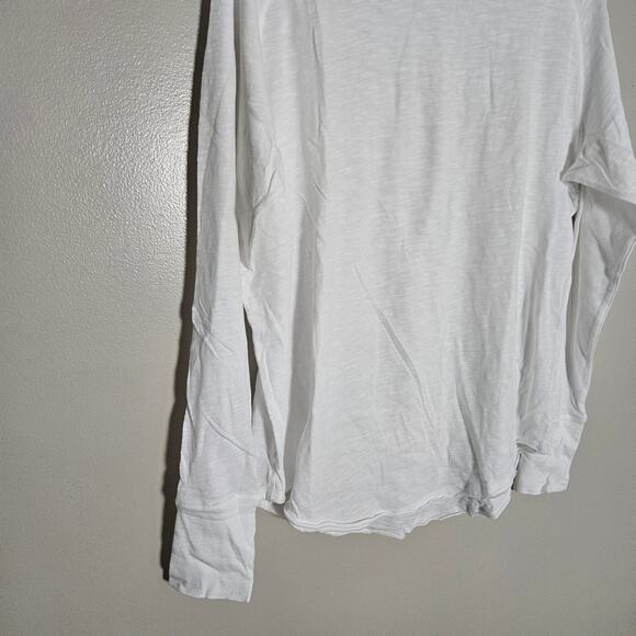 NWOT Zella White Long Sleeve Cotton T Shirt Sz XS Flawed - Picture 4 of 11